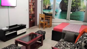 Desk, iron/ironing board, free WiFi, bed sheets