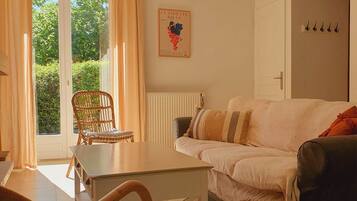 Flat-screen TV, DVD player