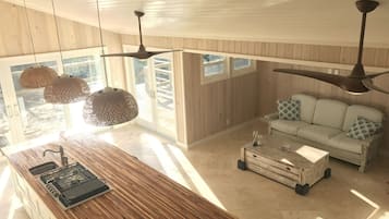 TV, DVD-spiller, bøker og filmbibliotek