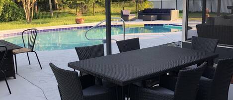 Outdoor pool, a heated pool