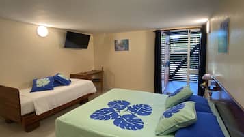 Studio dành cho gia đình, phòng tắm riêng, quang cảnh vườn | 1 phòng ngủ, nệm Select Comfort, minibar, trang trí khác biệt