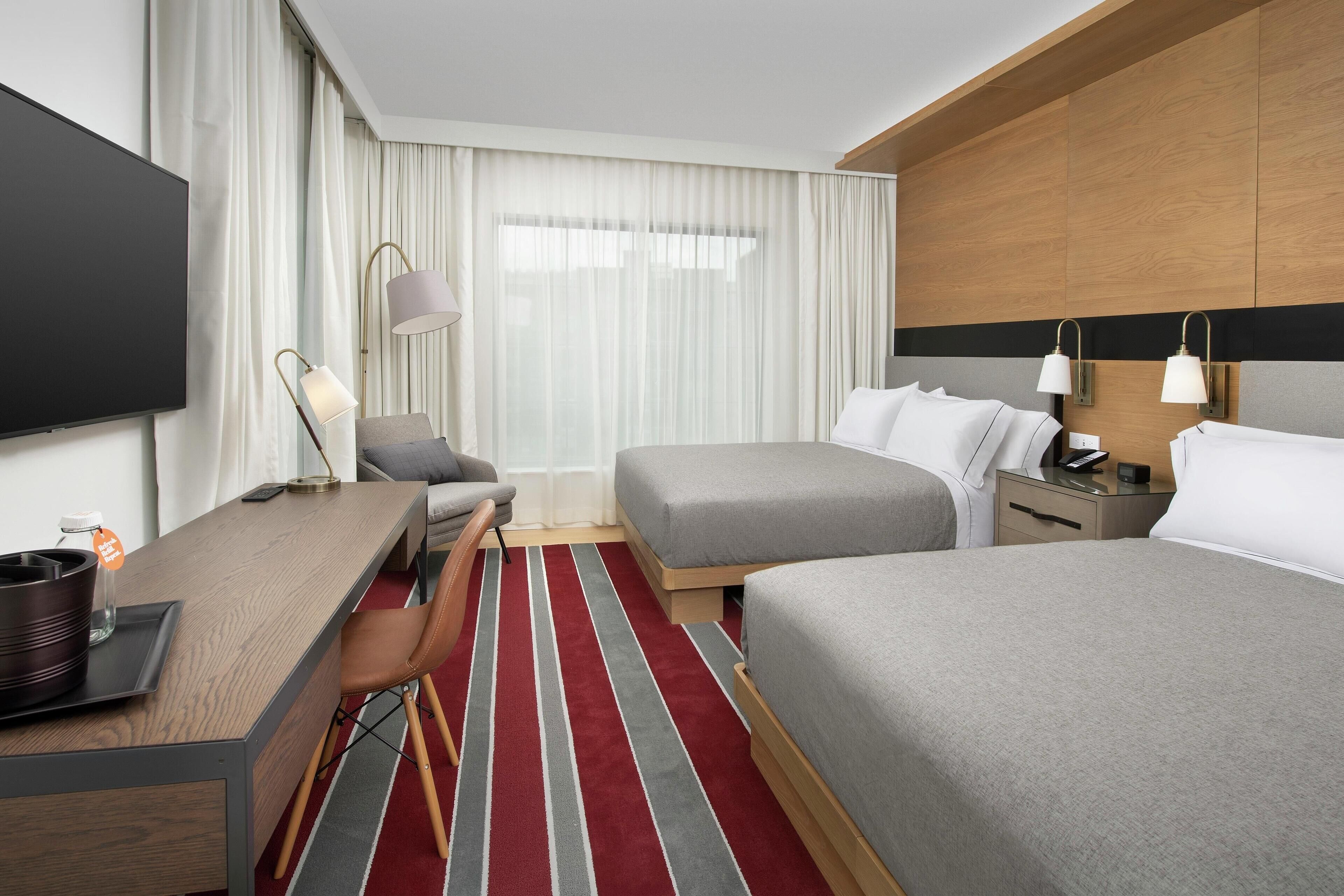 In-room safe, desk, iron/ironing board, free cribs/infant beds