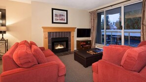 TV, fireplace, offices