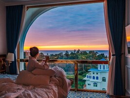 皇家套房, 多张床, 按摩浴缸, 海洋景观 | 埃及棉床单、高档床上用品、羽绒被、Select Comfort 床