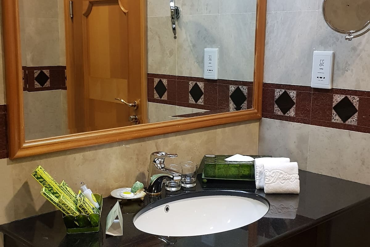 shower, rainfall showerhead, hair dryer, bathrobes