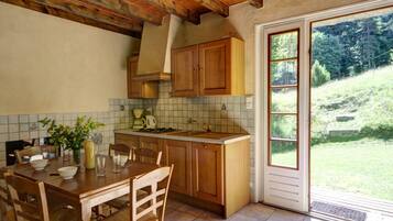 Fridge, microwave, dishwasher