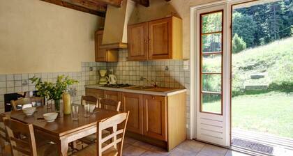 Gîte familial proche forêt, terrasse, cheminée, salle de jeux, télétravail, nature et détente.