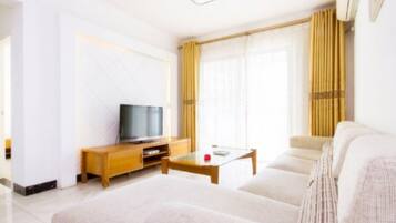 Apartment, 2 Schlafzimmer, Meerblick | 2 Schlafzimmer, Verdunkelungsvorhänge, kostenloses WLAN