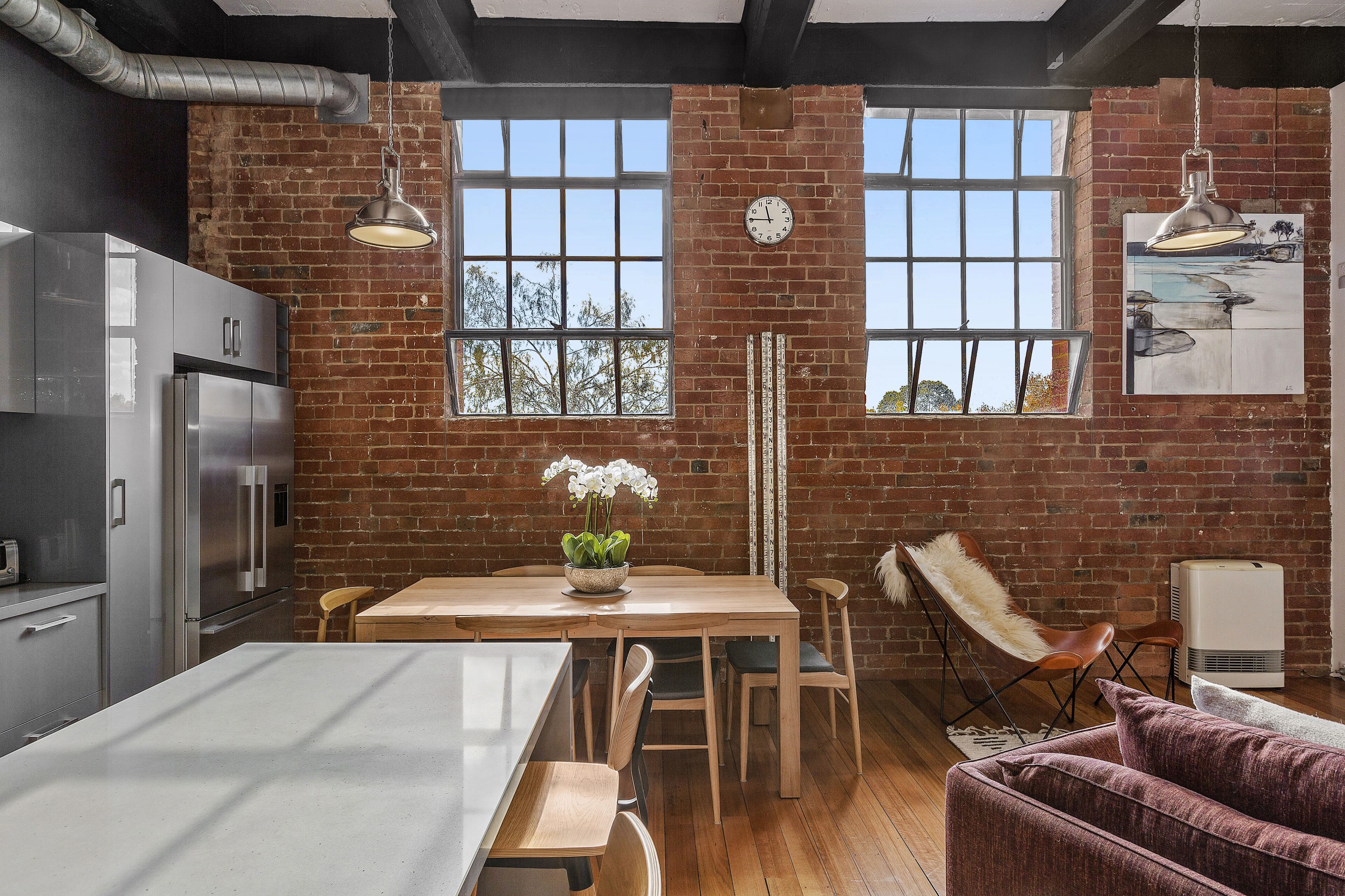 Design Apartment, 2 Bedrooms | Private kitchen | Full-sized fridge, microwave, oven, stovetop