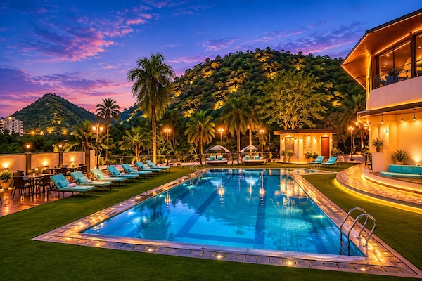 4 indoor pools, outdoor pool
