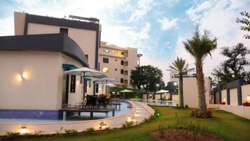 Outdoor banquet area