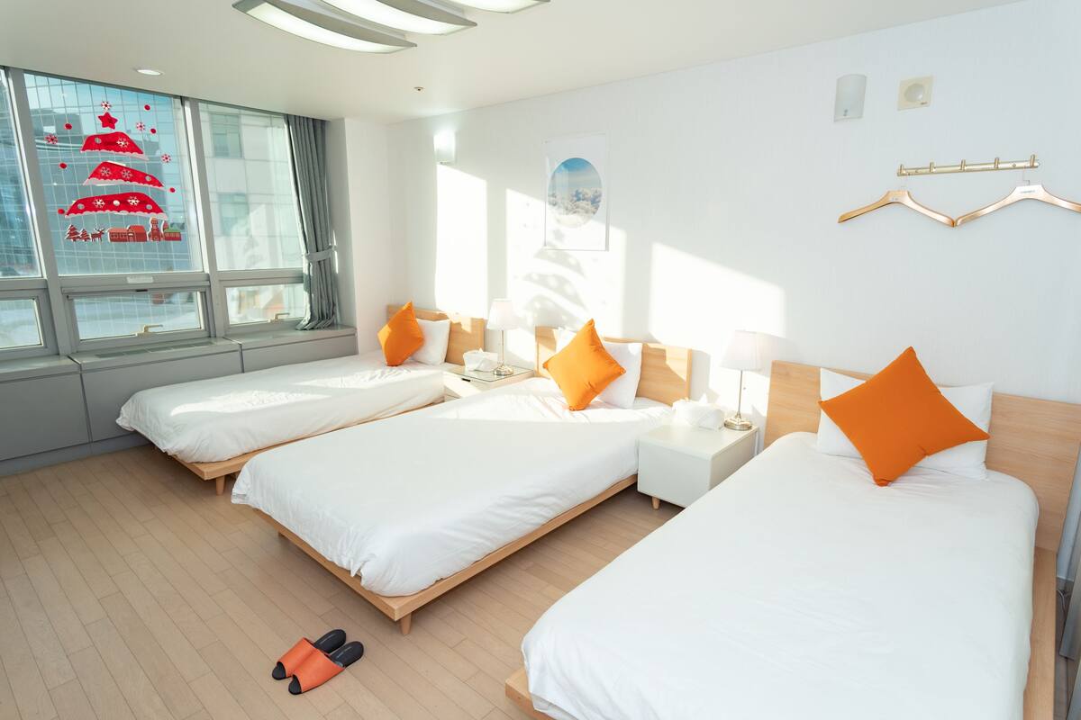 individually decorated, individually furnished, desk, blackout curtains