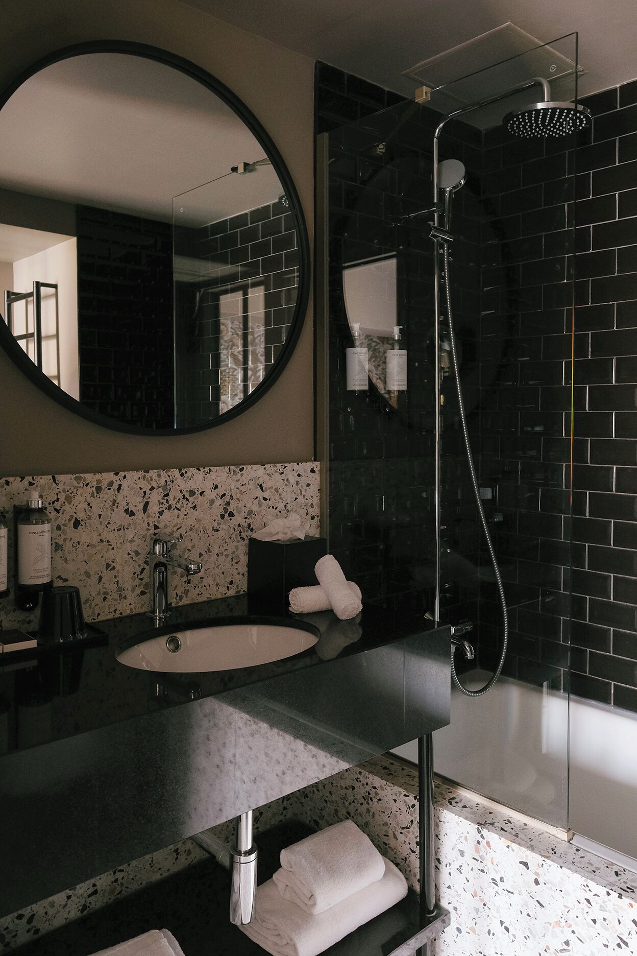 free toiletries, hair dryer, towels