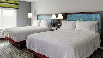Blackout curtains, iron/ironing board, free cots/infant beds, free WiFi