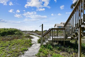 Property grounds - DELIGHT IN THE CHEERFUL AMUSEMENT of the sand crabs dancing in the moonlight. (St. George Island)