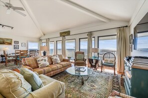 TV, DVD player, stereo