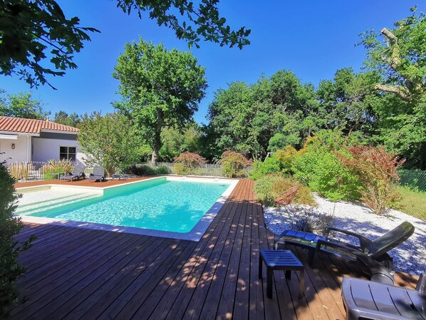 Outdoor pool, a heated pool