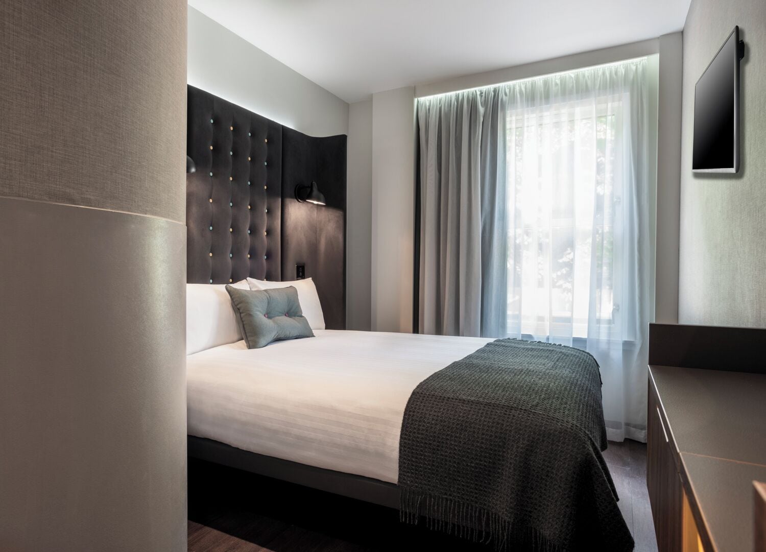 cosy double with window | in-room safe, desk, laptop workspace, blackout curtains