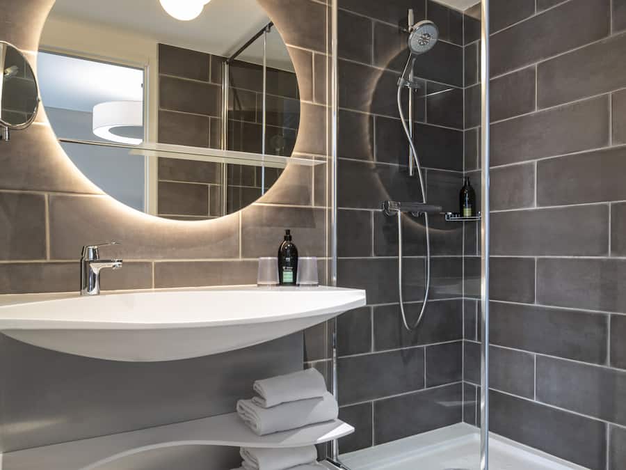Eco-friendly toiletries, towels