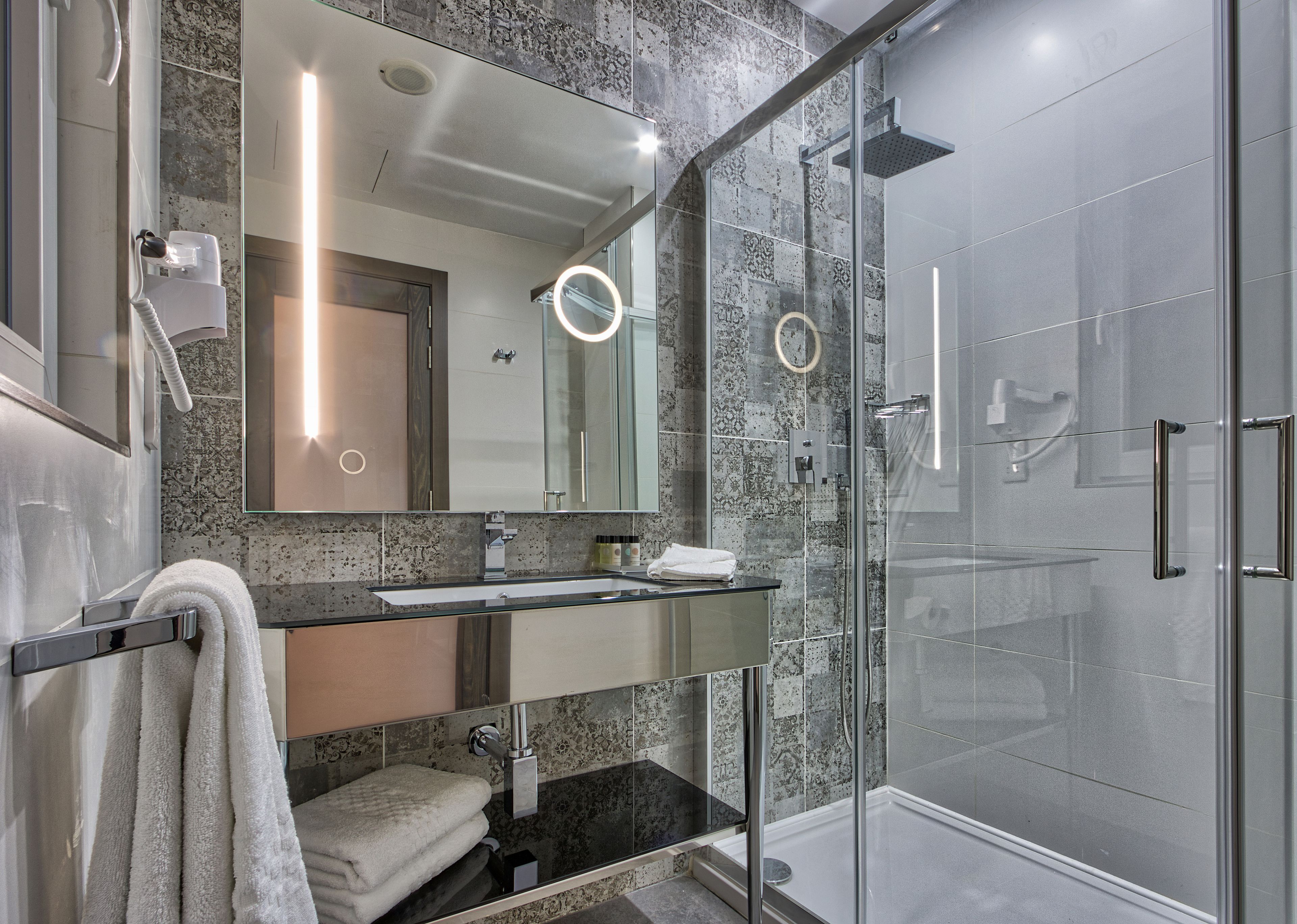 free toiletries, hair dryer, bathrobes, slippers