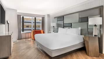 Biancheria da letto di alta qualità, materassi a doppio strato, minibar