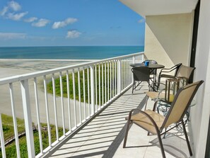 Condo, 1 King Bed with Sofa bed (Relaxing beachfront condo with pool a) | Balcony view