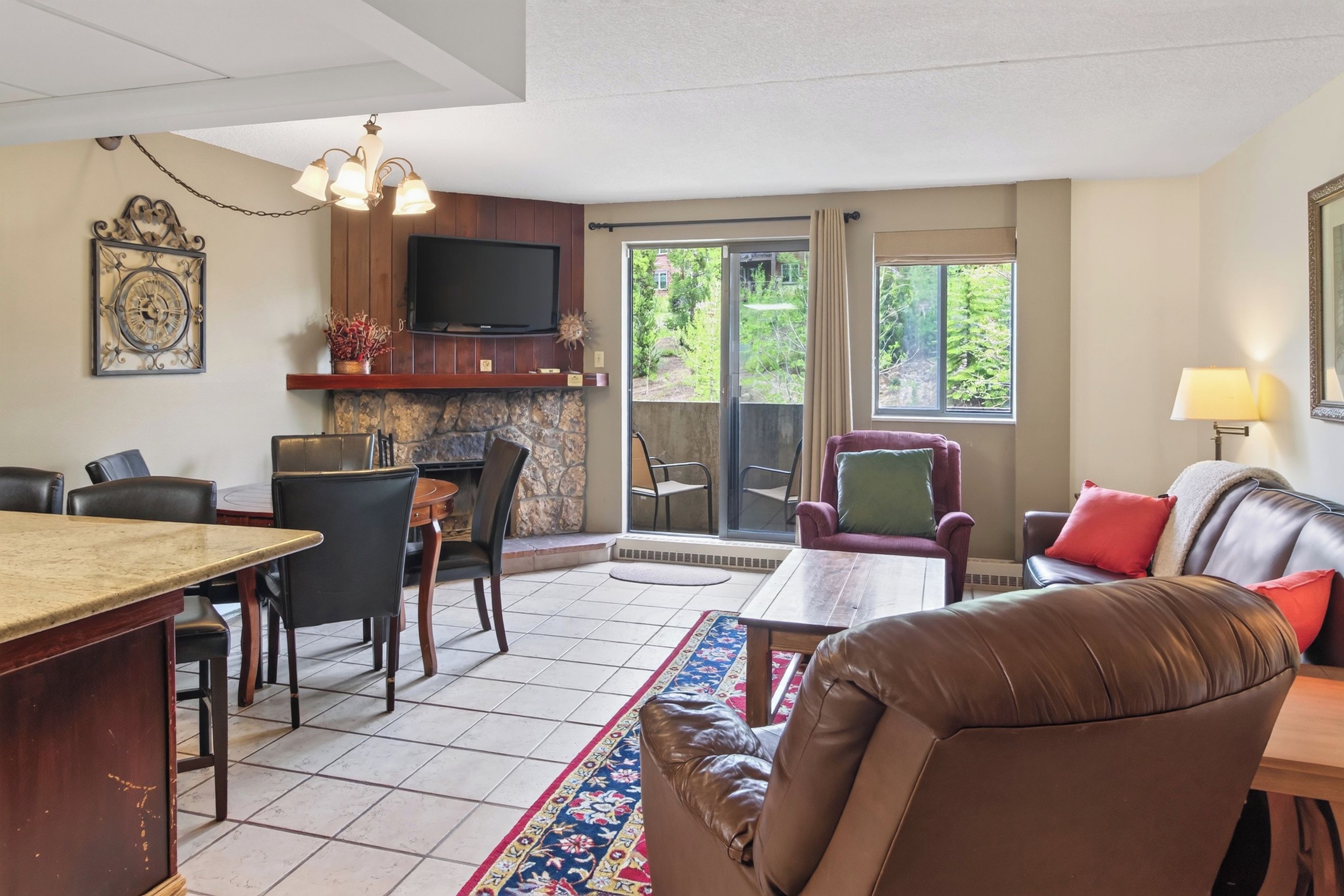 TV, fireplace, DVD player