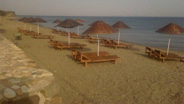 En la playa