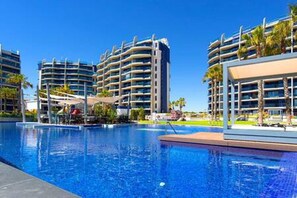 Infinity-pool, opvarmet pool