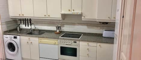 Microwave, oven, dishwasher, coffee/tea maker