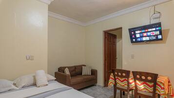 Desk, iron/ironing board, free WiFi, bed sheets