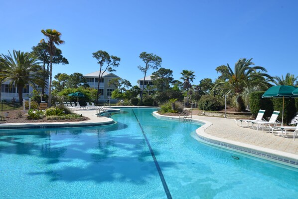 A heated pool