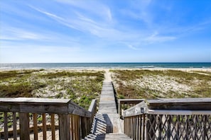 On the beach - A SPECTACULAR BEACHFRONT VACATION AWAITS YOU AT RIGHT ON IT! (St. George Island)