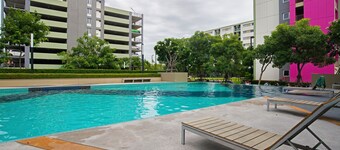 Family Apartment "My Home In Bangkok" A3/101 swimming pool,  gym, courts, etc
