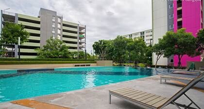 Family Apartment "My Home In Bangkok" A3/101 swimming pool, gym, courts, etc