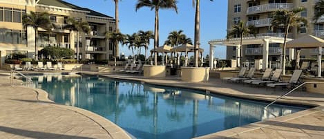Outdoor pool, a heated pool