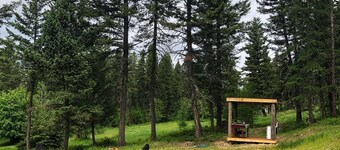 authentic sheepherder wagon camping near wilderness areas in Kootenai NFS