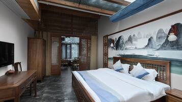 Premium bedding, down duvets, pillow-top beds, individually furnished