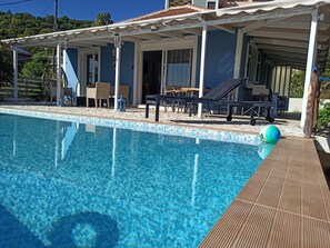 Outdoor pool - Sarakiniko cottage with private pool (Lefkes)