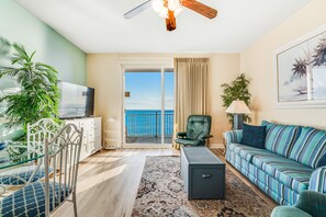 TV, DVD player, video library