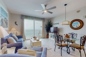 TV, DVD player, video library