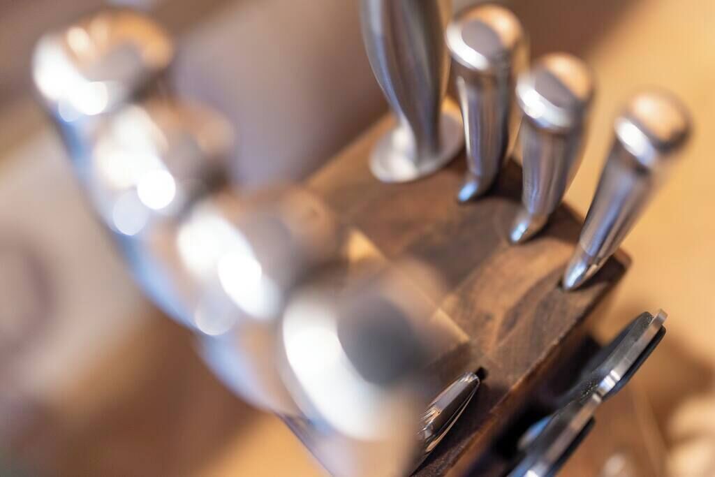 Sharp knives are a MUST when cooking.  We have those.