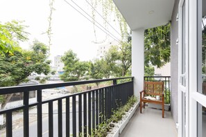 Appartement Deluxe, 1 grand lit, vue sur la ville | Vue du balcon