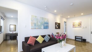 Deluxe Apartment, 1 Queen Bed | Living area | LED TV - Christina's Da Nang (Da Nang)