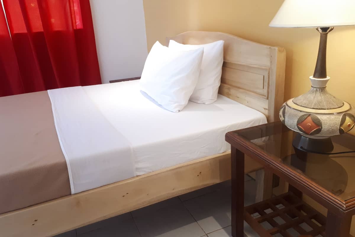 Habitación básica doble | Escritorio y espacio para trabajar con un portátil