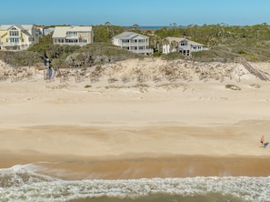 On the beach - Enjoy amazing Gulf views from the covered upper deck at Sea Break. (St. George Island)