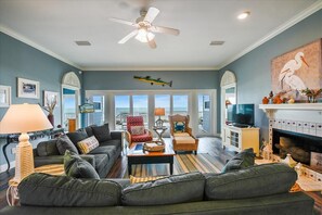 TV, DVD player, stereo