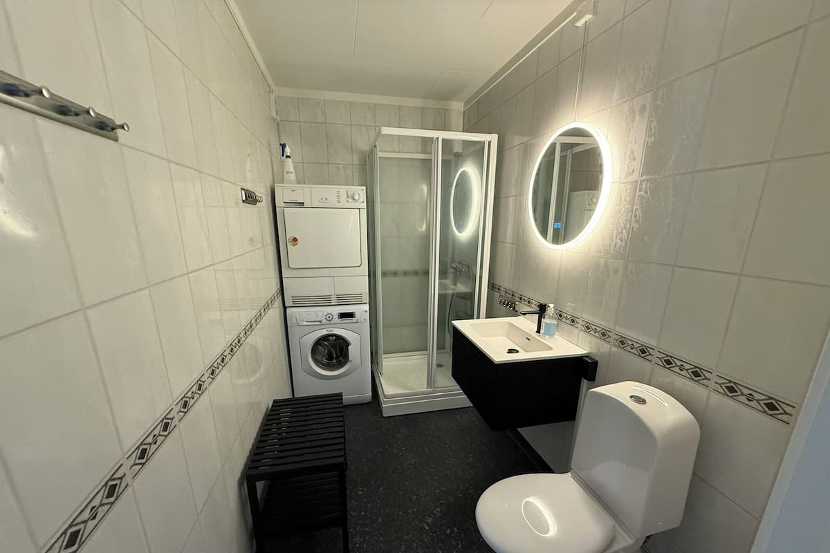 Appartement, 3 slaapkamers | Badkamer | Een douche, zeep, toiletpapier
