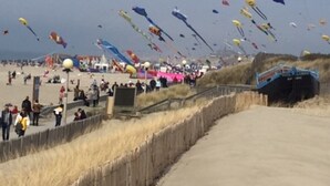 A beach scene with a sandy walkway and a wooden fence. - Quiet and bright apartment near the shops (Berck)