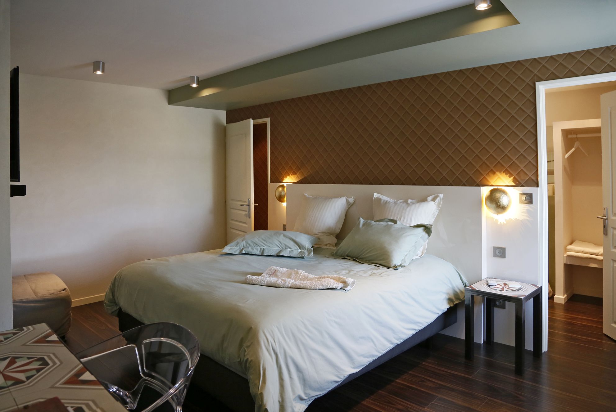 Premium bedding, memory-foam beds, individually decorated